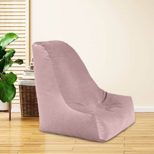 Harvey | Velvet Bean Bag Chair, Small, Light Pink, In House