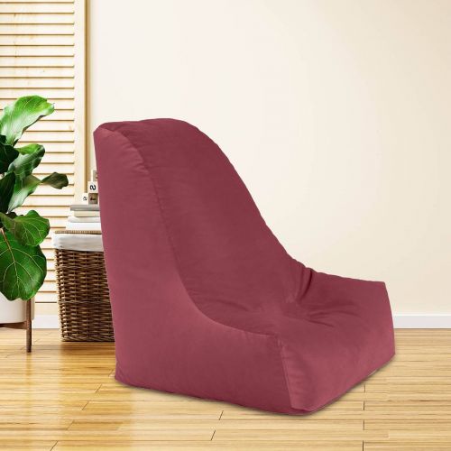 Harvey | Velvet Bean Bag Chair, Small, Dark Pink, In House