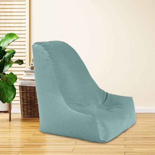 Harvey | Velvet Bean Bag Chair, Small, Light Turquoise, In House