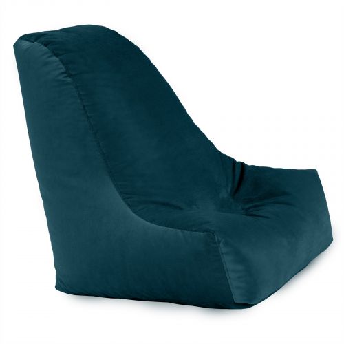 Harvey | Velvet Bean Bag Chair, Medium, Dark Turquoise, In House