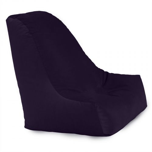 Harvey | Velvet Bean Bag Chair, Medium, Dark Purple, In House