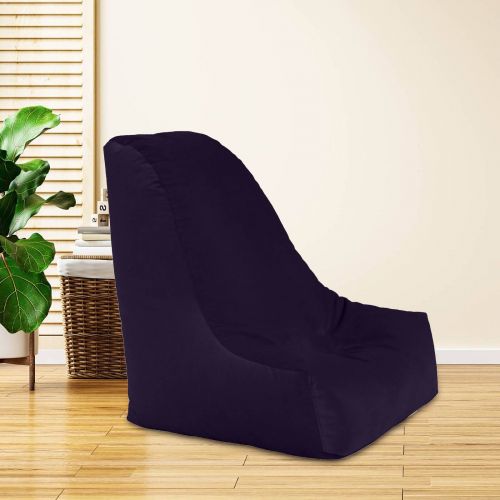 Harvey | Velvet Bean Bag Chair, Small, Dark Purple, In House