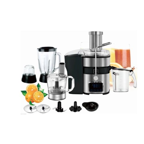 Juicer Touch with Processor, Blender, and Grinder - 2 L - 800 W - Silver & Black - Xper