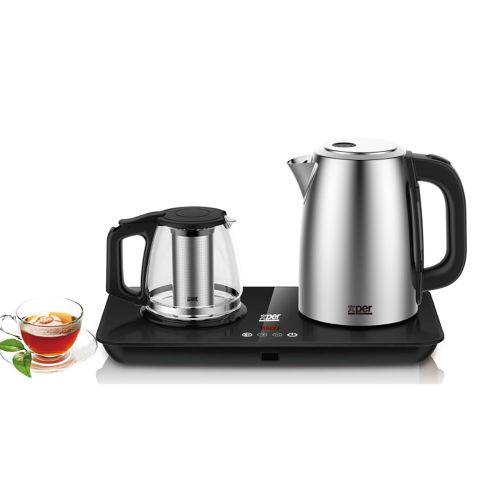 Kettle with Jug - 1.7 L - 2200 W - Silver & Black - Xper